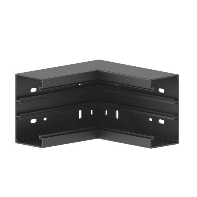 GGK Inneneck BR 60x110/80-9005, PVC Gehrungsformteil, schwarz Install.Baumaterial