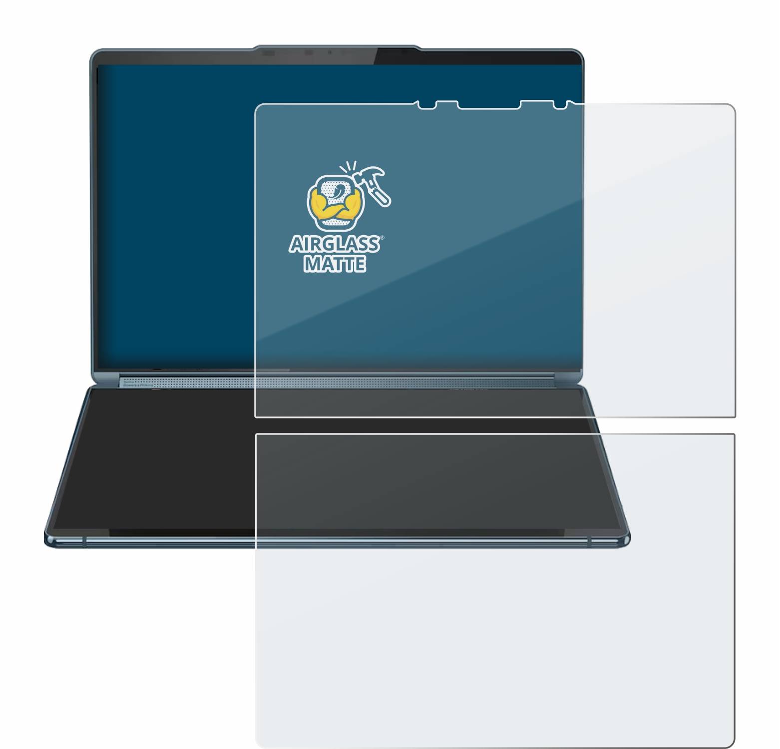 BROTECT AirGlass Flexible Schutz Glas Folie für Lenovo Yoga Book 9i Gen 9 Matt Entspiegelt