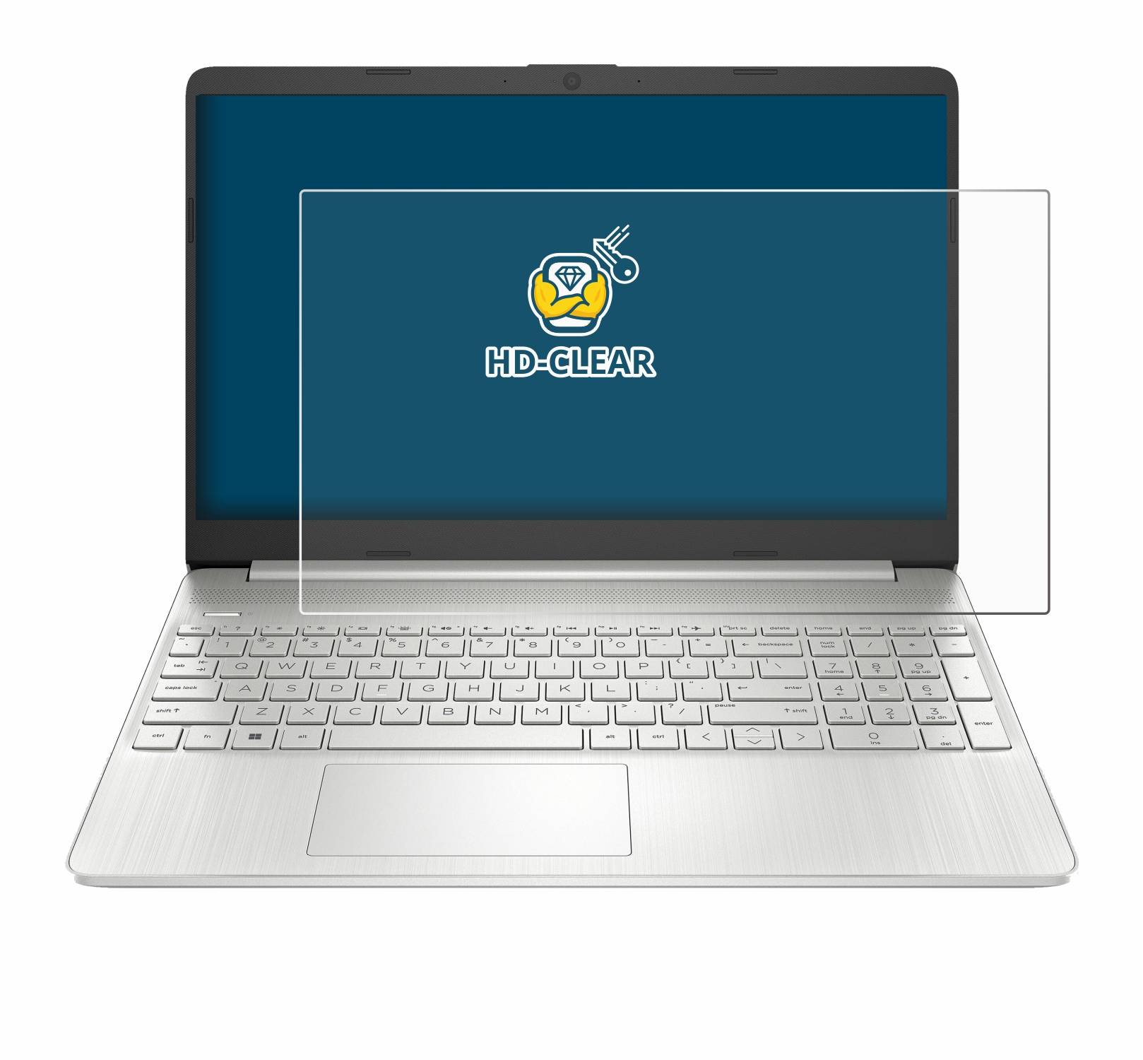 BROTECT Schutzfolie für HP Laptop 15s-eq2677ng Folie Klar Transparent