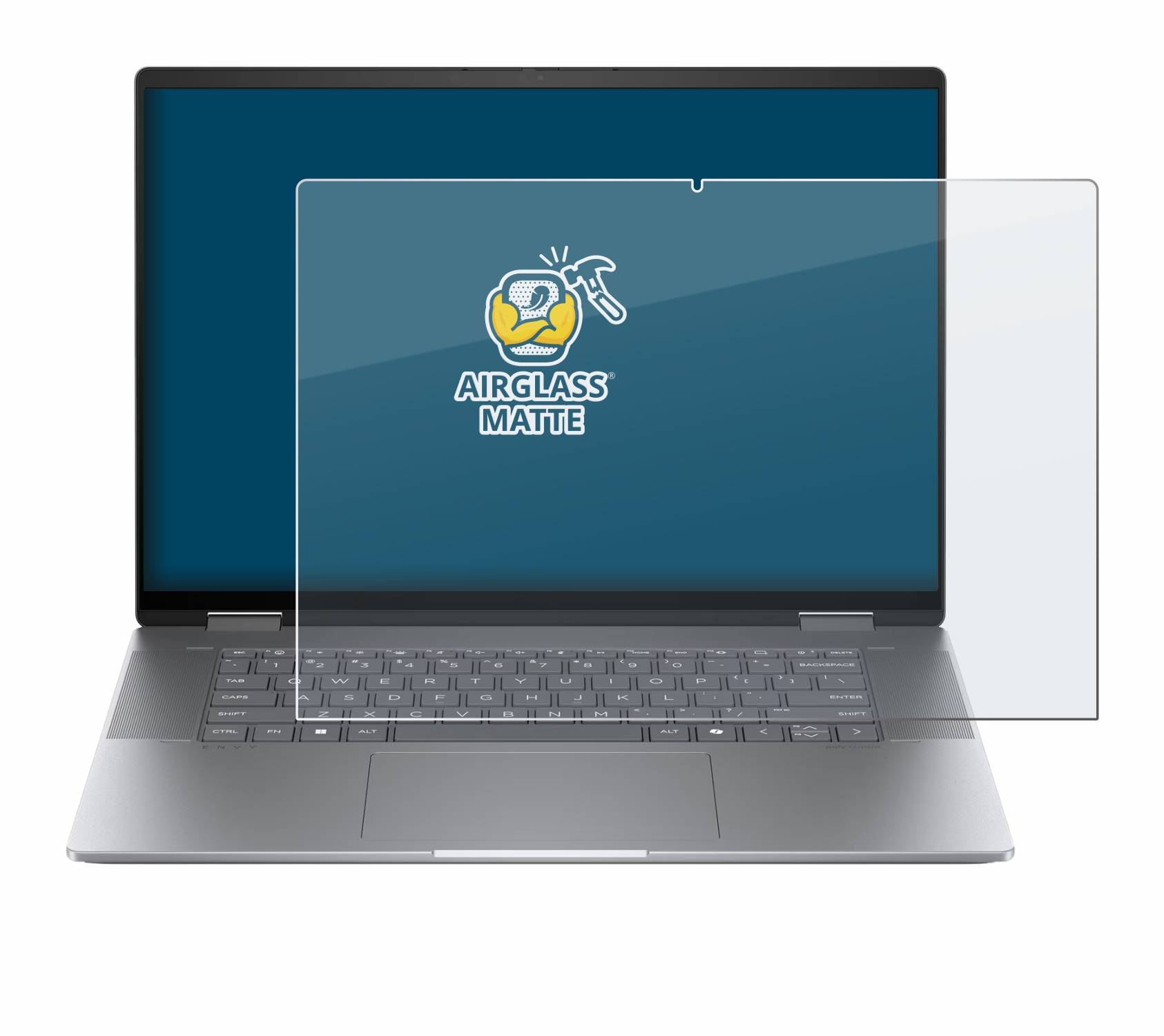 BROTECT AirGlass Flexible Schutz Glas Folie für HP Envy x360 2-in-1 16 Matt Entspiegelt