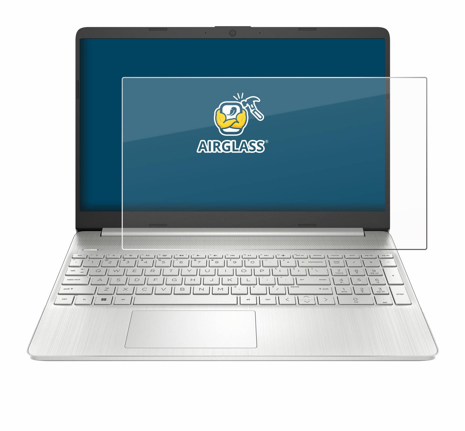 BROTECT AirGlass Flexible Schutz Glas Folie für HP Laptop 15s-eq2677ng Klar Transparent