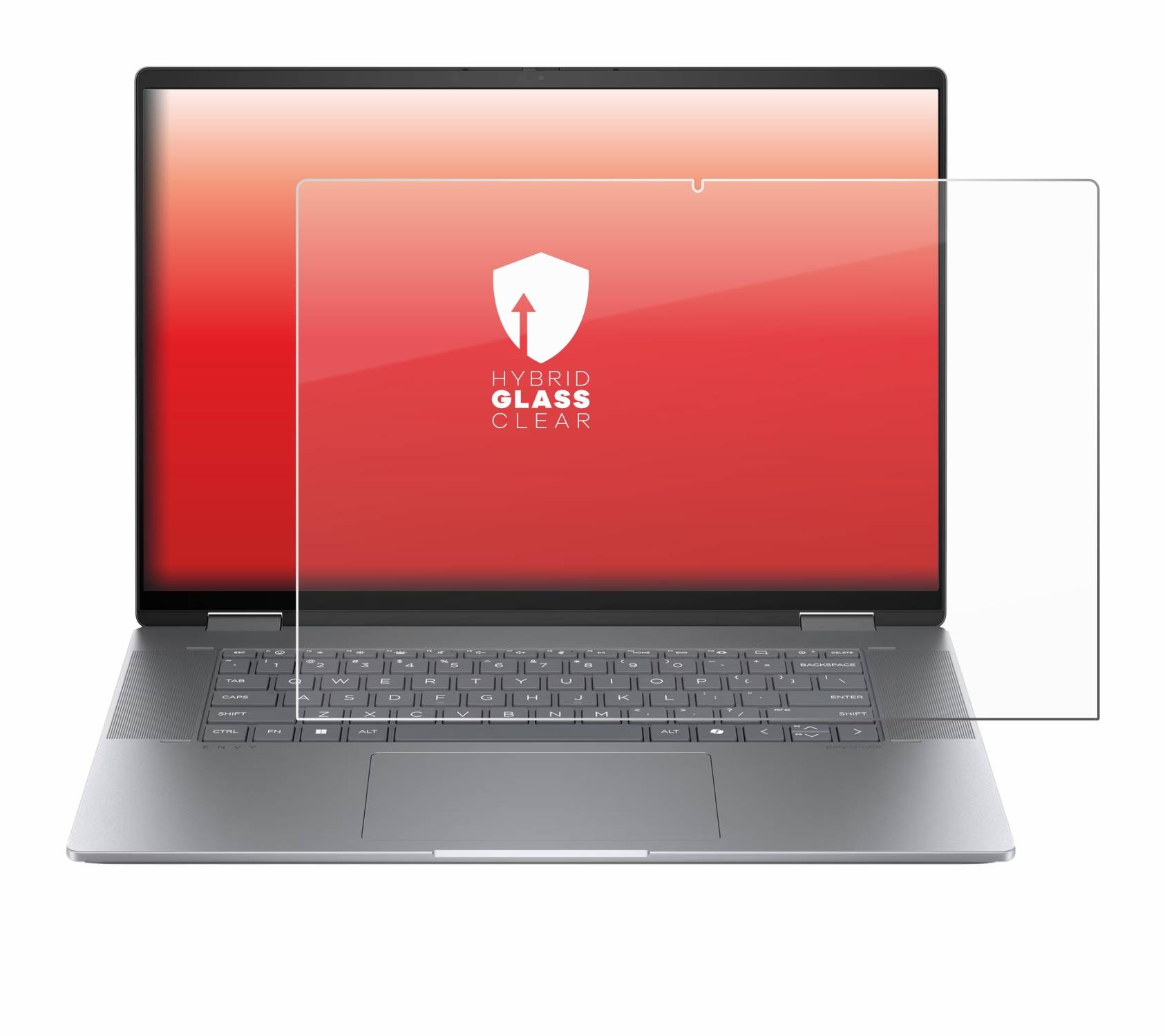 upscreen Flexible Schutz Glas Folie für HP Envy x360 2-in-1 16 Schutzglas 9H Hybridglas Klar