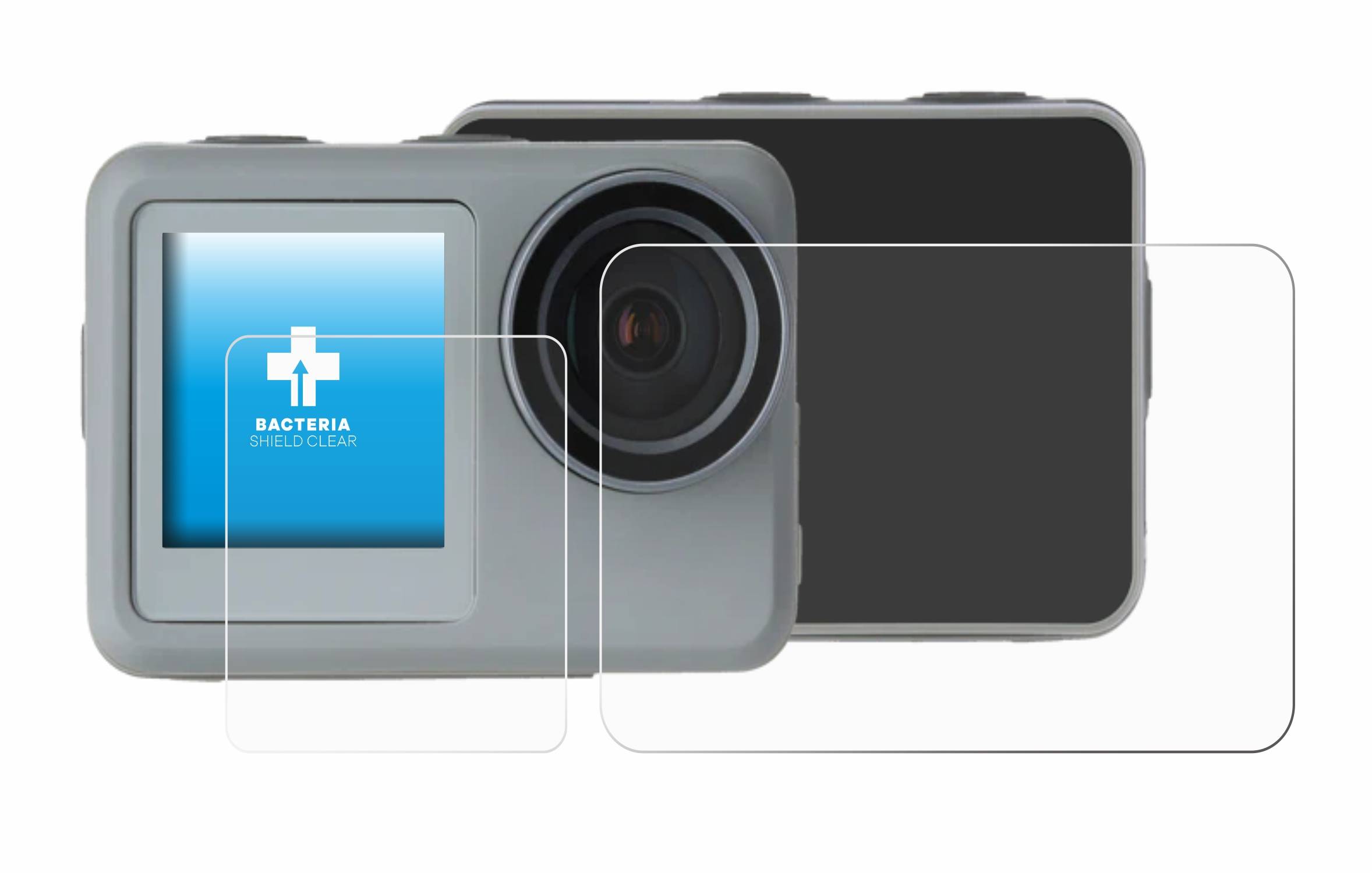 upscreen Schutzfolie für Rollei Actioncam 9s Plus Antibakterielle Folie Klar Anti-Kratzer