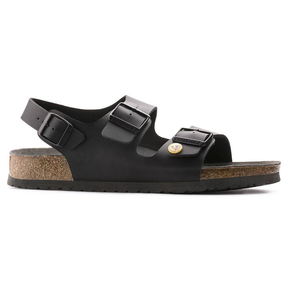 Birkenstock ESD-Sandale Milano, Größe 39, schwarz, normal