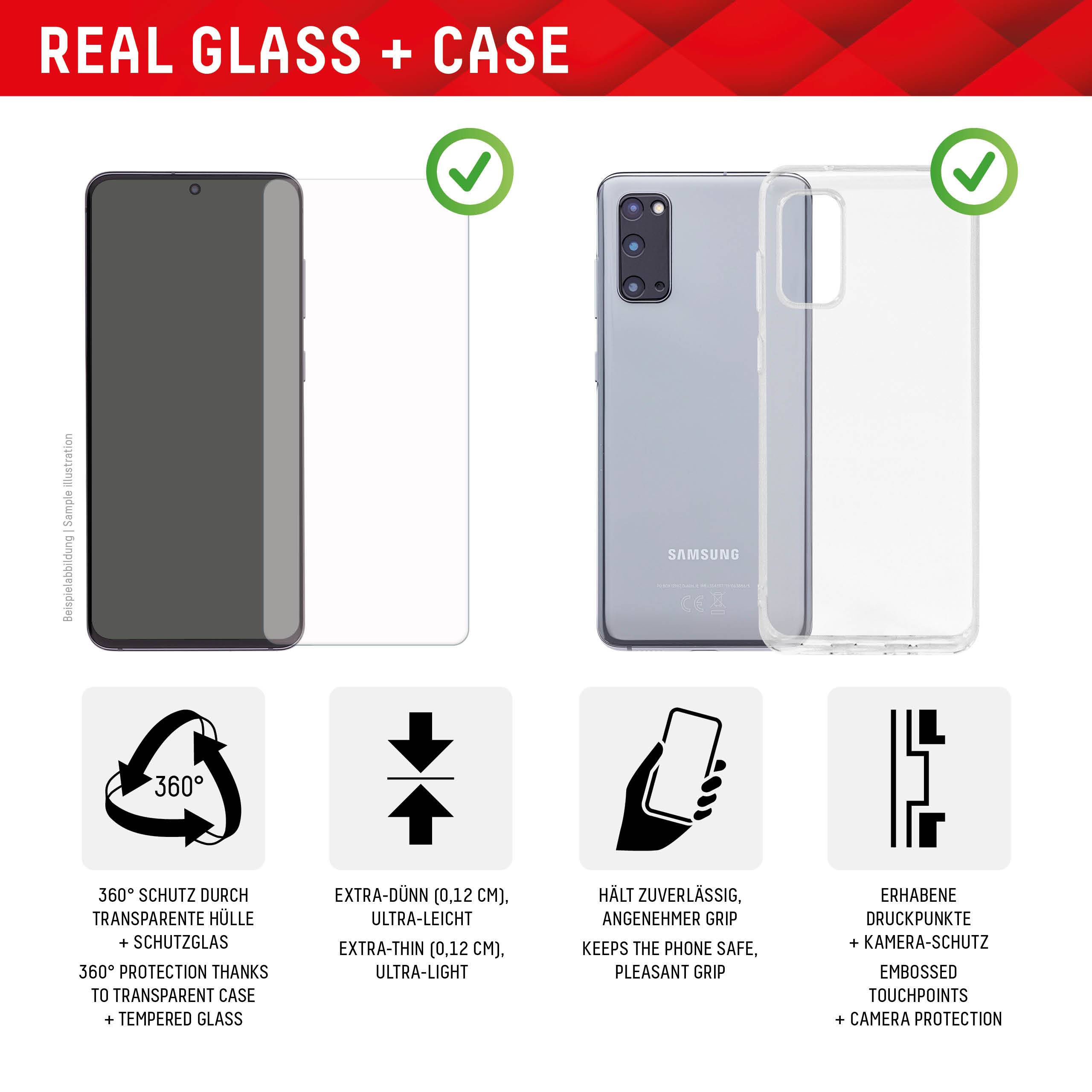 DISPLEX Panzerglas (10H) + Case für Samsung Galaxy A54 5G, Eco-Montagerahmen, + Case, Tempered Glas,