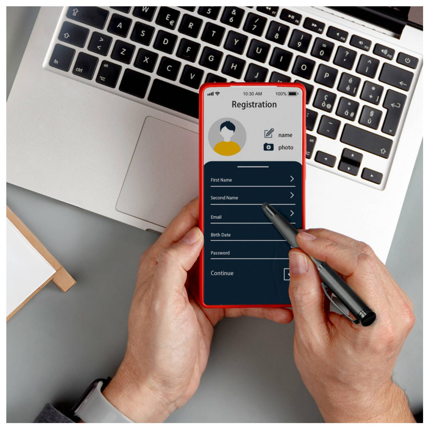 4smarts Eingabestift 2in1 Ergo Rib schwarz