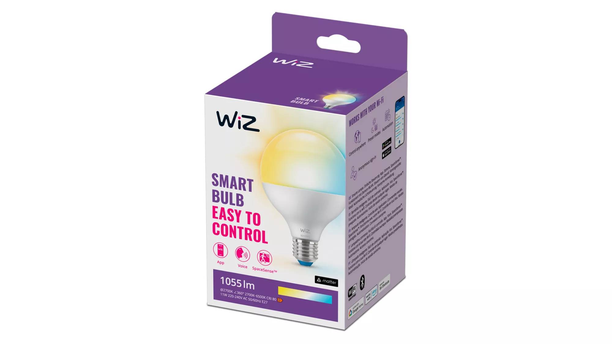 Signify WiZ White Globe E27 Tunable matt Einerpack