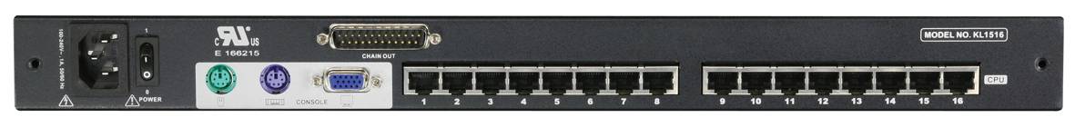 ATEN KL1508AM KVM-Switch, 43cm TFT, VGA, PS/2-USB über Kat 5, 8 Port, D, US-Layout