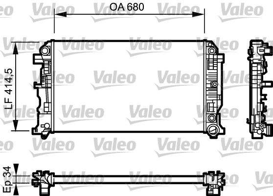 Valeo 734929 Kühler, Motorkühlung