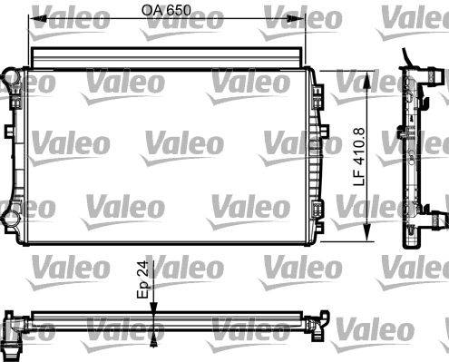 Kühler Motorkühlung 650 mm - 411 mm Alu VALEO passend für u.a. AUDI A3