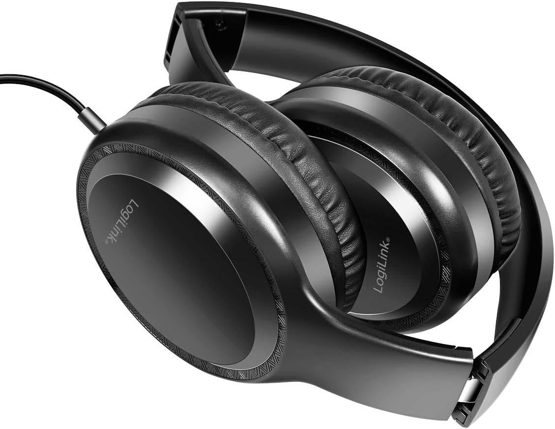 LogiLink Stereo Headset, mit Mikrofon, schwarz