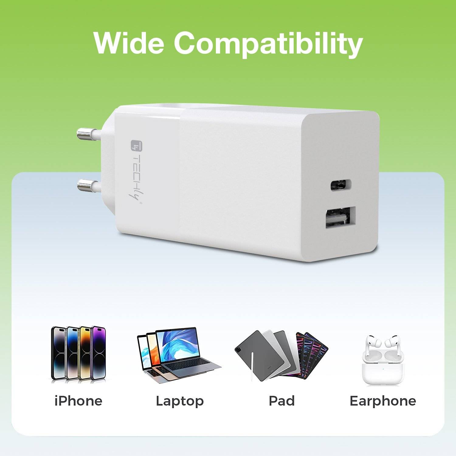 Techly PD A-C LADEGERÄT 100W