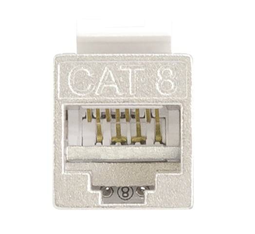 LogiLink Professional Cat.8.1 Keystone-Buchse STP AWG 22–26, werkzeuglos, nur 14,5 mm breit