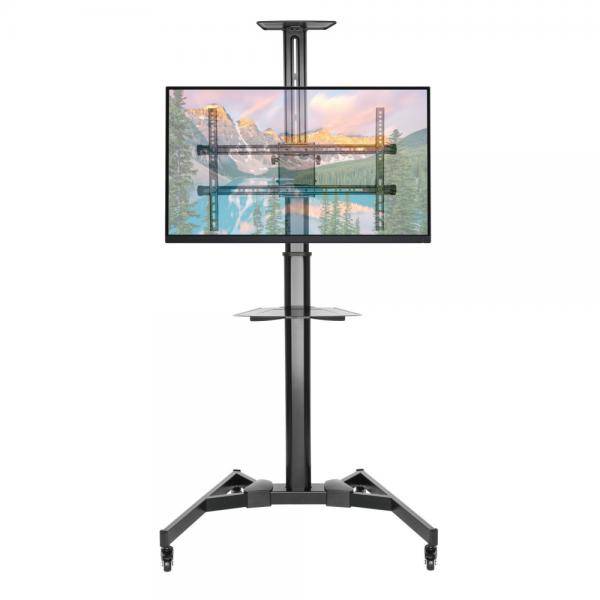 Techly ICA-TR46 - Multimedia-Wagen - Schwarz - Kunststoff - Stahl - Flachbildsch