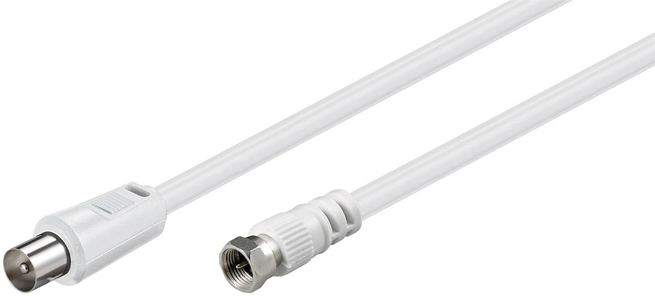 WENTRONIC Antennenanschlusskabel F-ST>Koaxialst., ws, 1,5m 11726