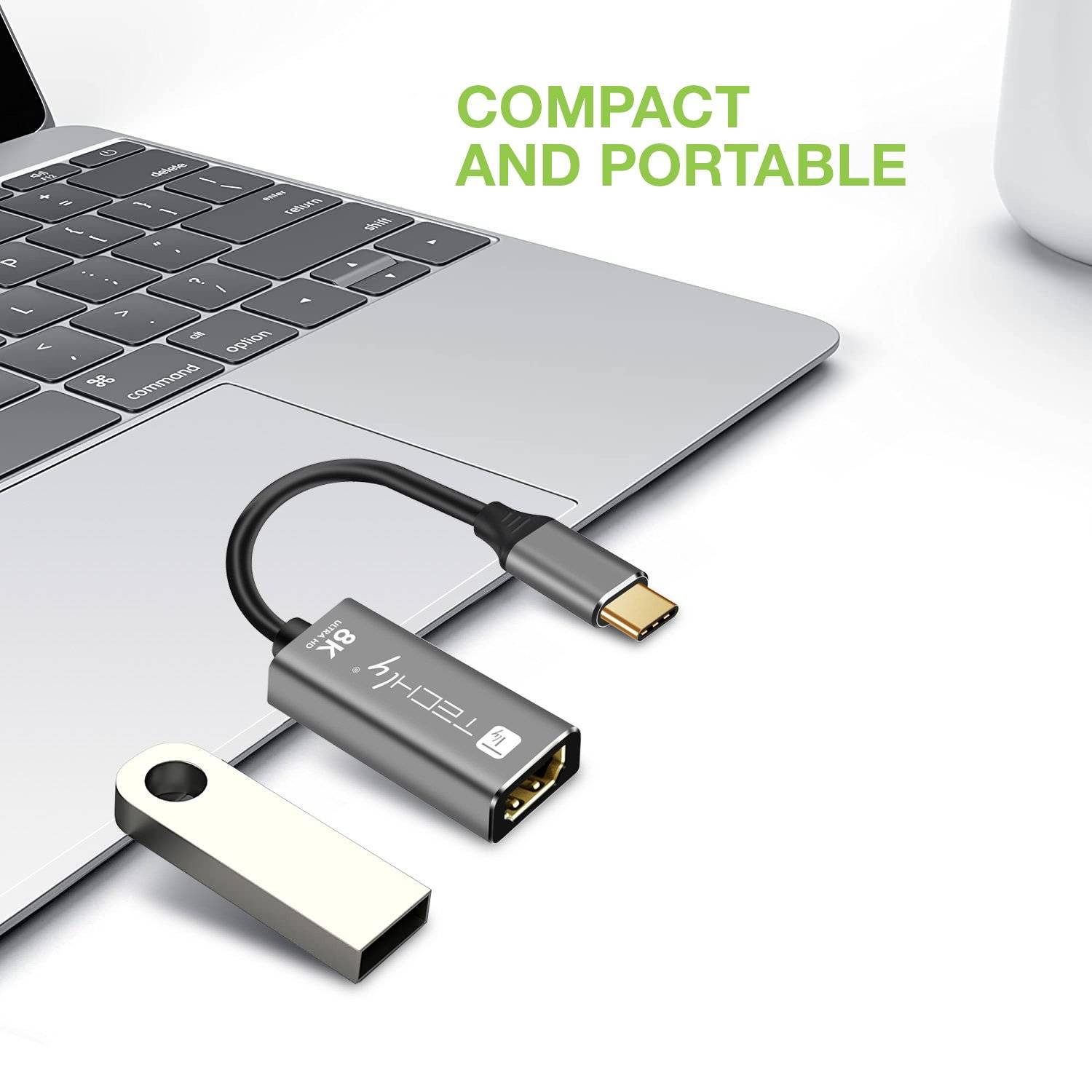 Techly Adapter Usb-C auf HDMI 2.1 IADAP-USBC-HDMI8 - Adapter - Digital/Daten