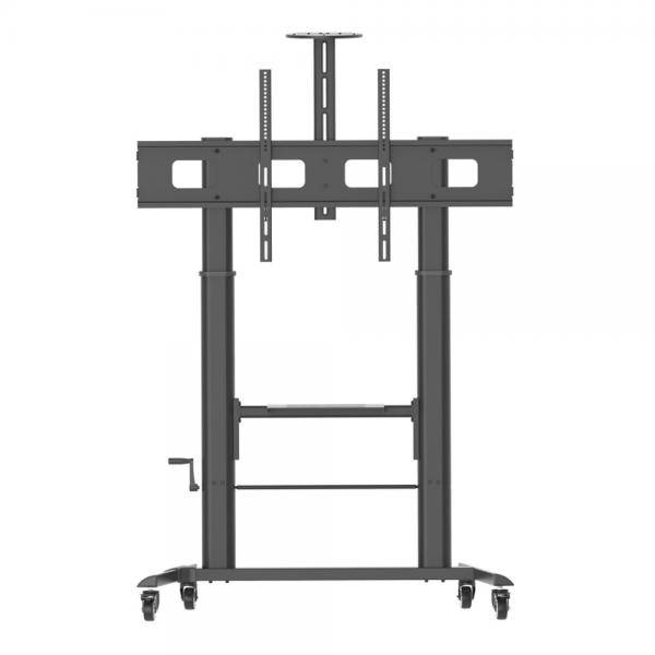 TECHly - Wagen - Höhe einstellbar - für LCD-Display - Schwarz - Bildschirmgröße: 132-279 cm (52"-110")