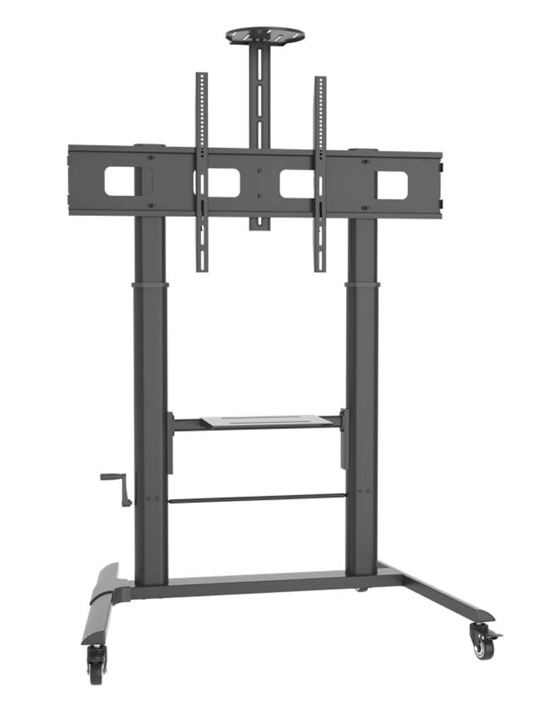 TECHly - Wagen - Höhe einstellbar - für LCD-Display - Schwarz - Bildschirmgröße: 132-279 cm (52"-110")