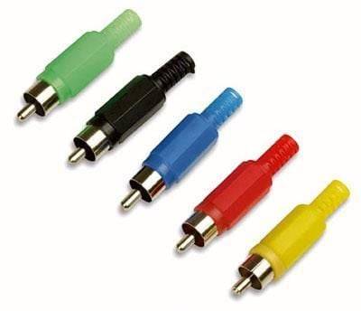 Goobay Cinch Stecker Kunststoffausführung, mit Knickschutz Schwarz