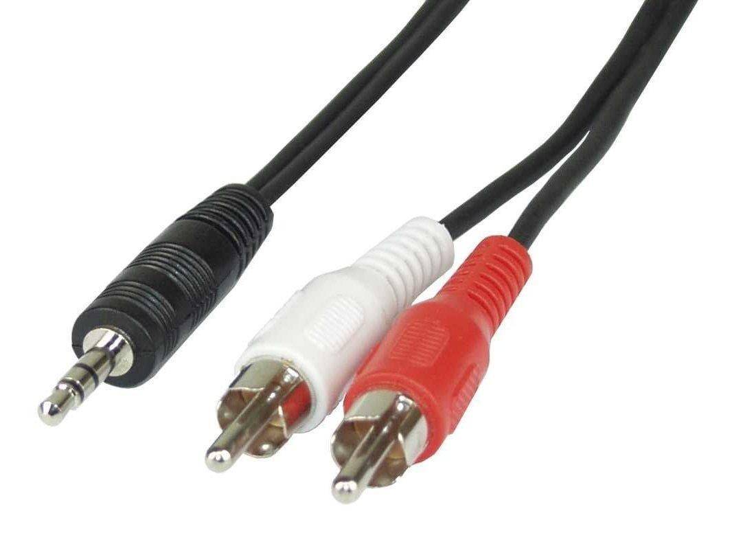 Goobay Audio Adapterkabel AUX, 3,5 mm Klinke zu Stereo Cinch-Stecker Klinke 3,5 mm Stecker (3-Pin, stereo) > 2x Cinch-St