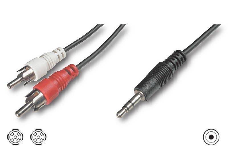 Goobay Audio Adapterkabel AUX, 3,5 mm Klinke zu Stereo Cinch-Stecker Klinke 3,5 mm Stecker (3-Pin, stereo) > 2x Cinch-St