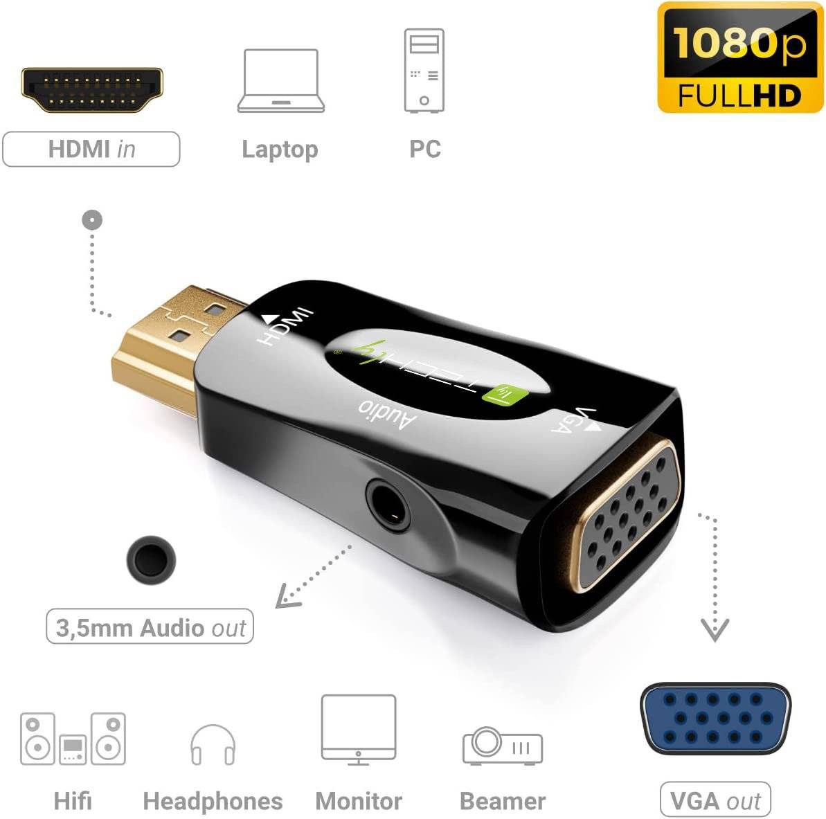 Konverter von HDMI auf VGA mit Audio -- Multimedia