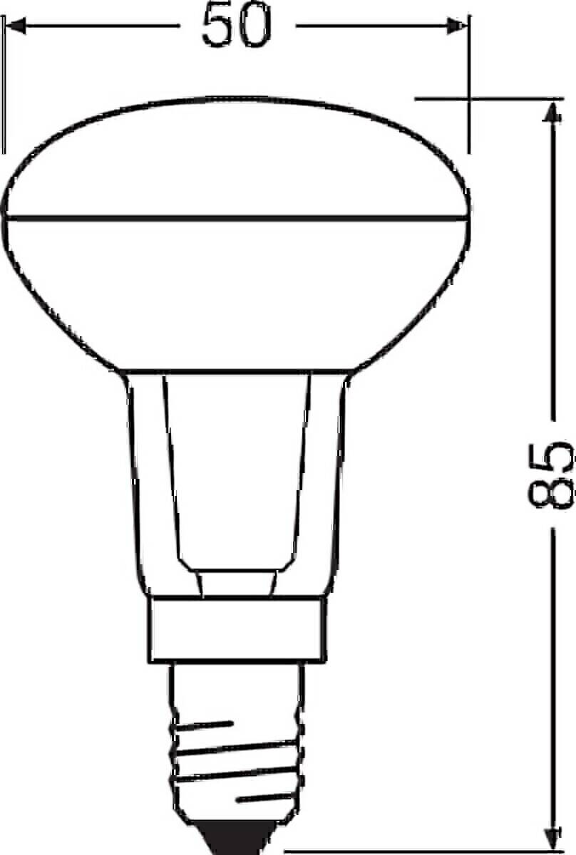 LEDV LED Reflektor 1,5-25W/827 R50 E14 36° 15000hEEK F