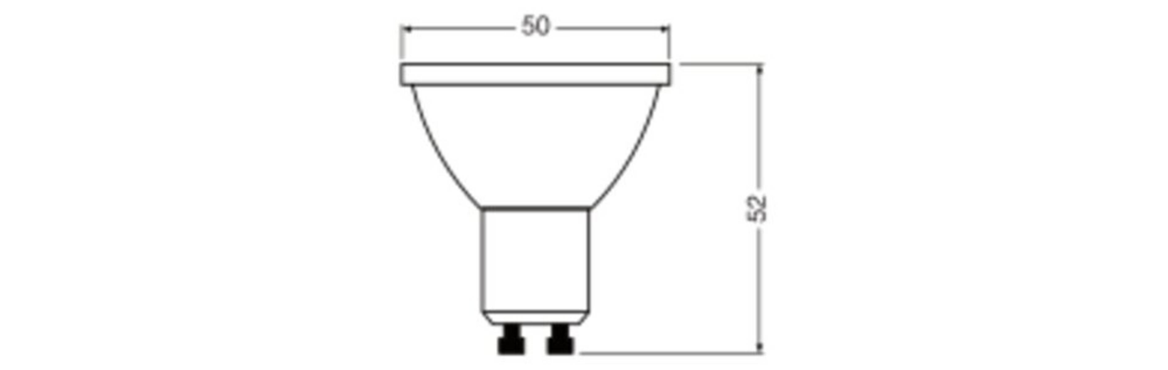 LEDVANCE Osram LED-Leuchtmittel LB25 LED PAR163536 DIM 3.4W 927 GU10 P