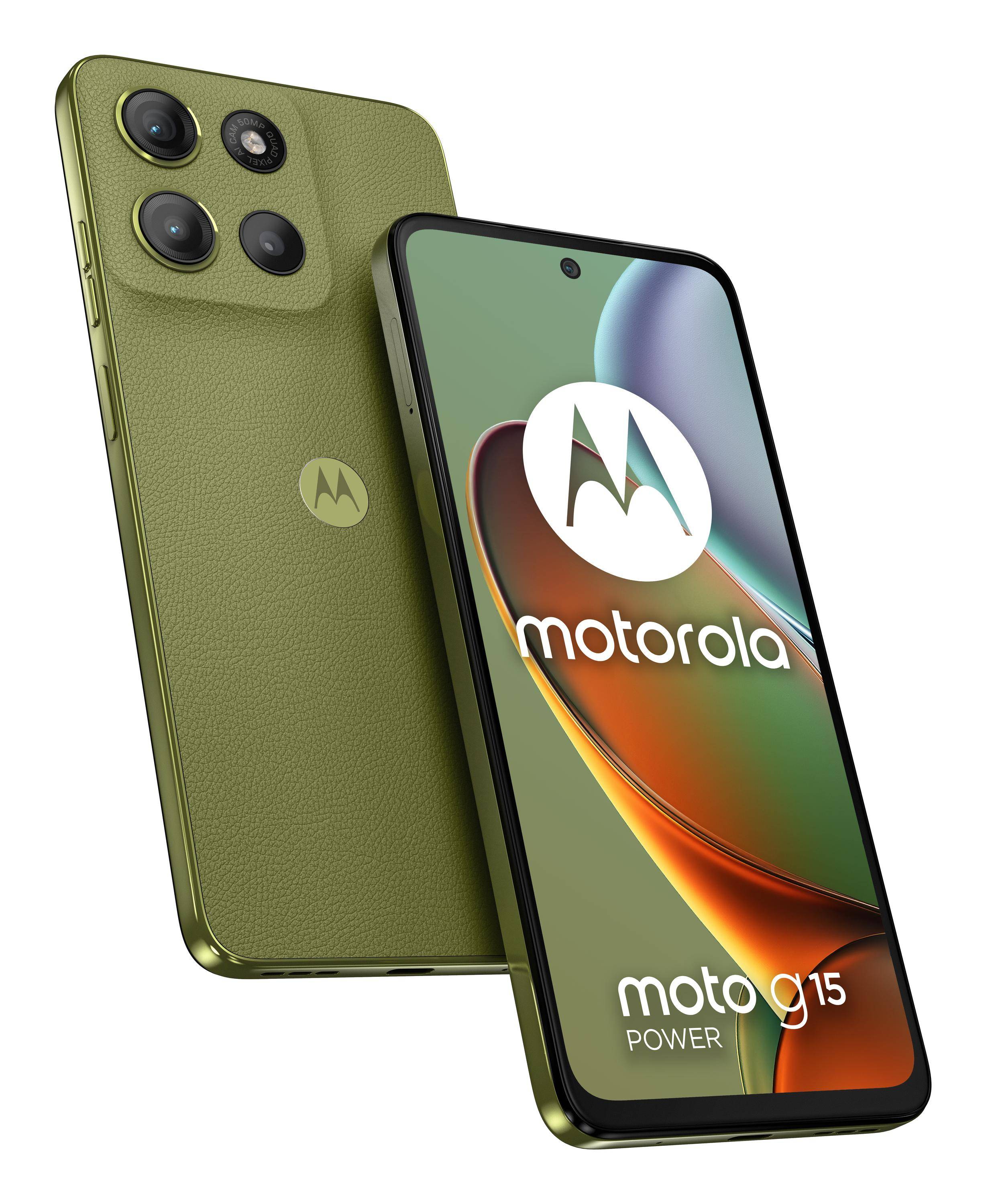 Motorola moto g15 power 17,1 cm (6.72'') Dual-SIM Android 15 4G USB Typ-C 8 GB 256 GB 6000 mAh Grün (PB6G0002PL)