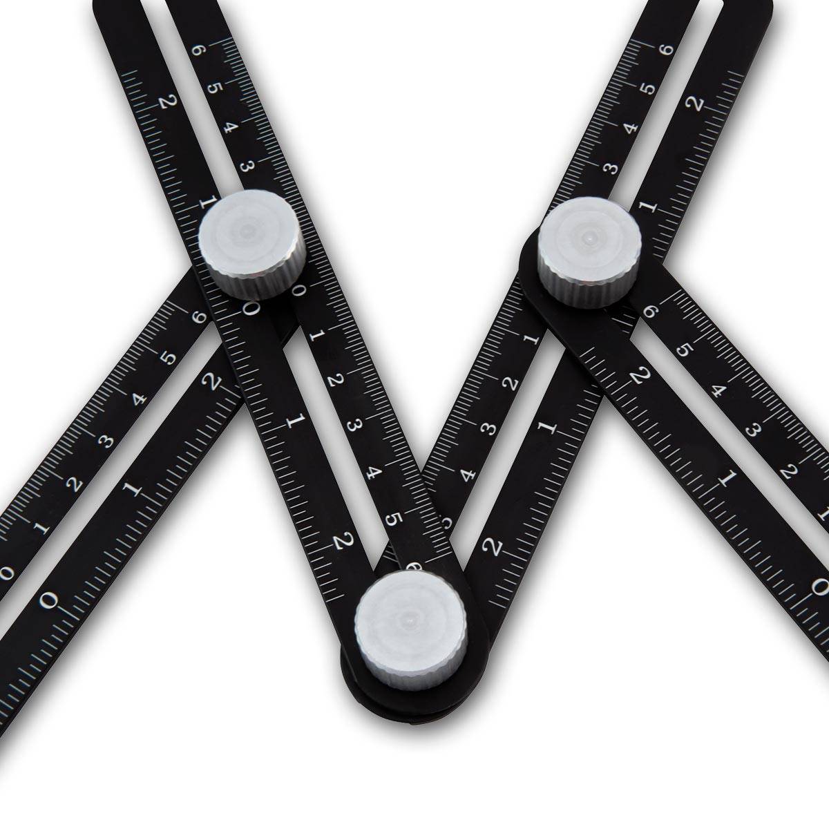 McPower - Winkelschablone mit Lineal, 6 Arme je 12cm faltbar