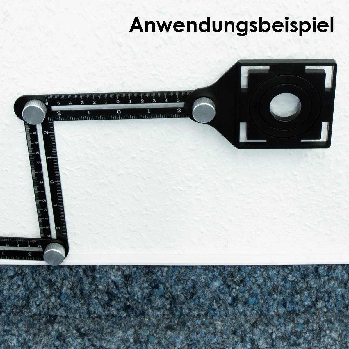 McPower - Winkelschablone mit Lineal, 6 Arme je 12cm faltbar