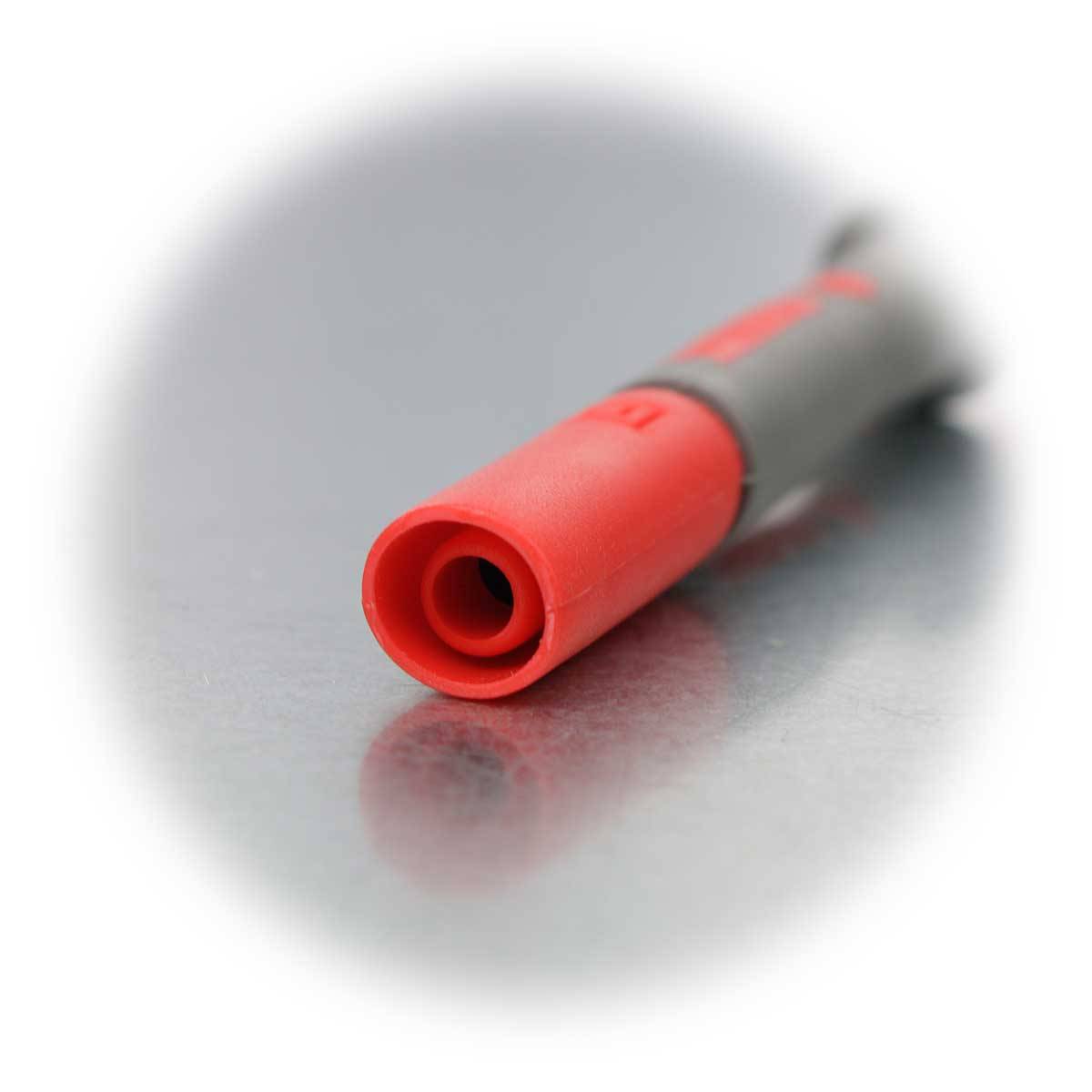 Präzisions-Prüfspitze mit 4mm-Sicherheitskupplung, rot