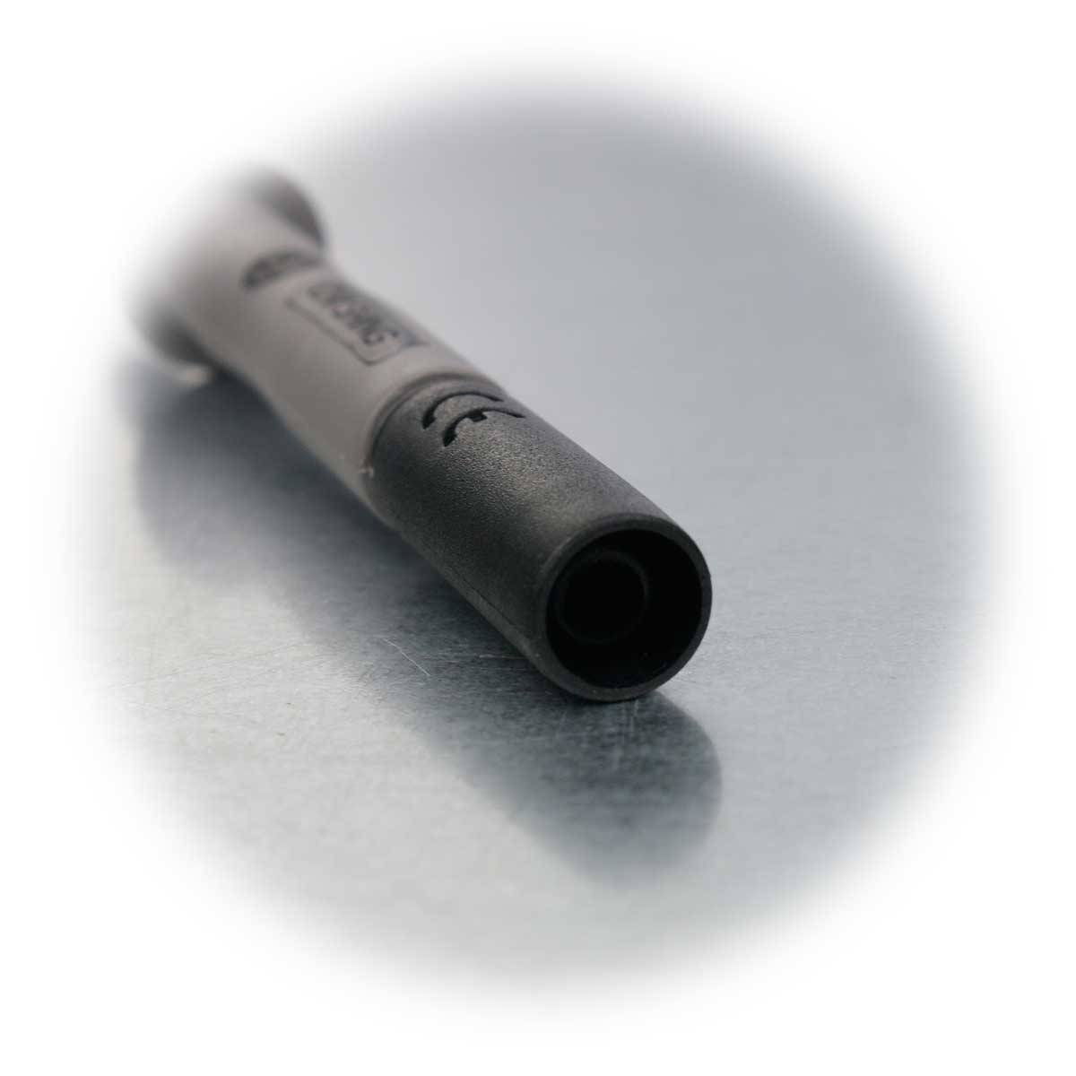 McPower Prüfspitze 4mm-Sicherheitskupplung, 2mm Spitze, CAT III, bis 1.000V, 10A, schwarz