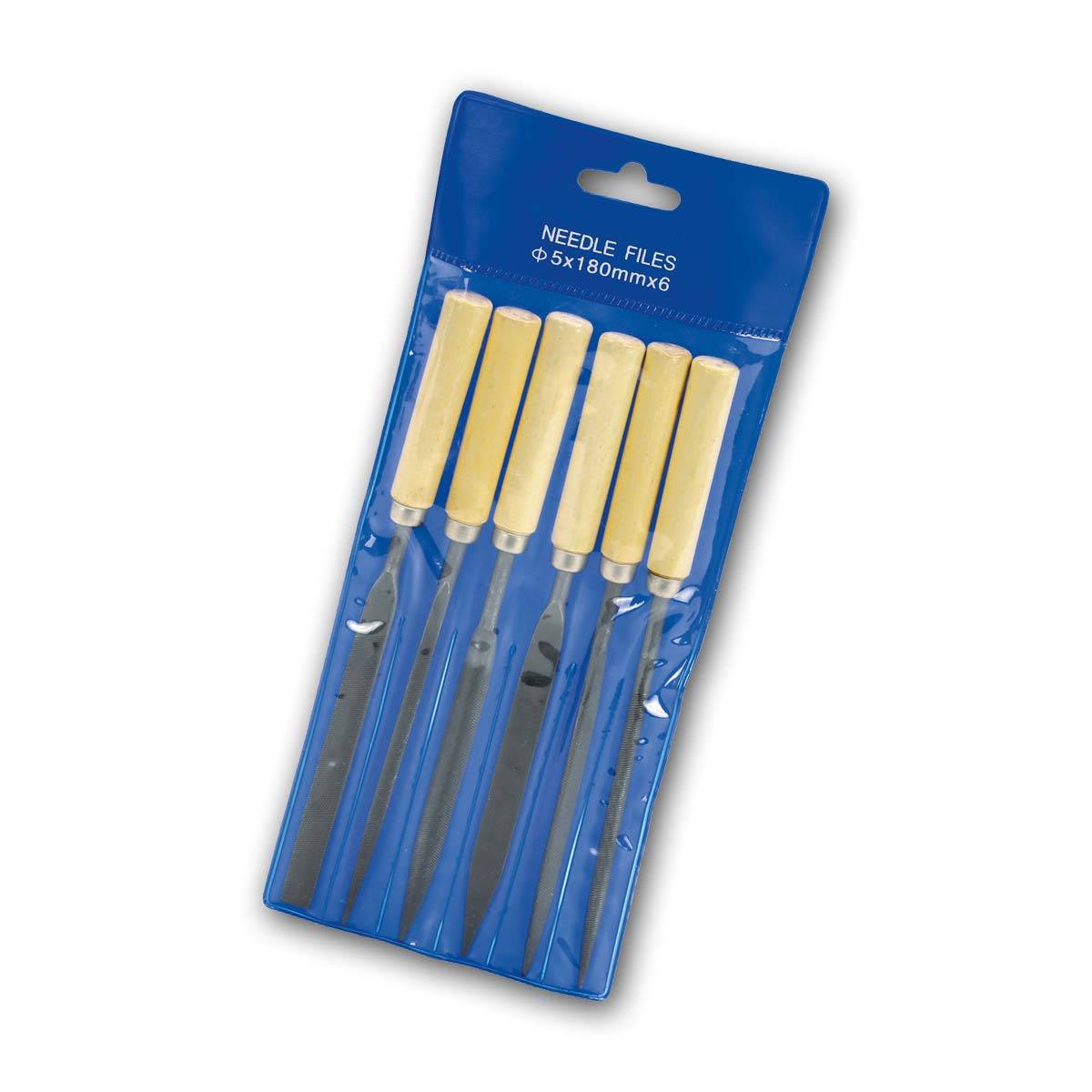 Nadelfeilen-Set 6-teilig, Holzgriff, 180mm