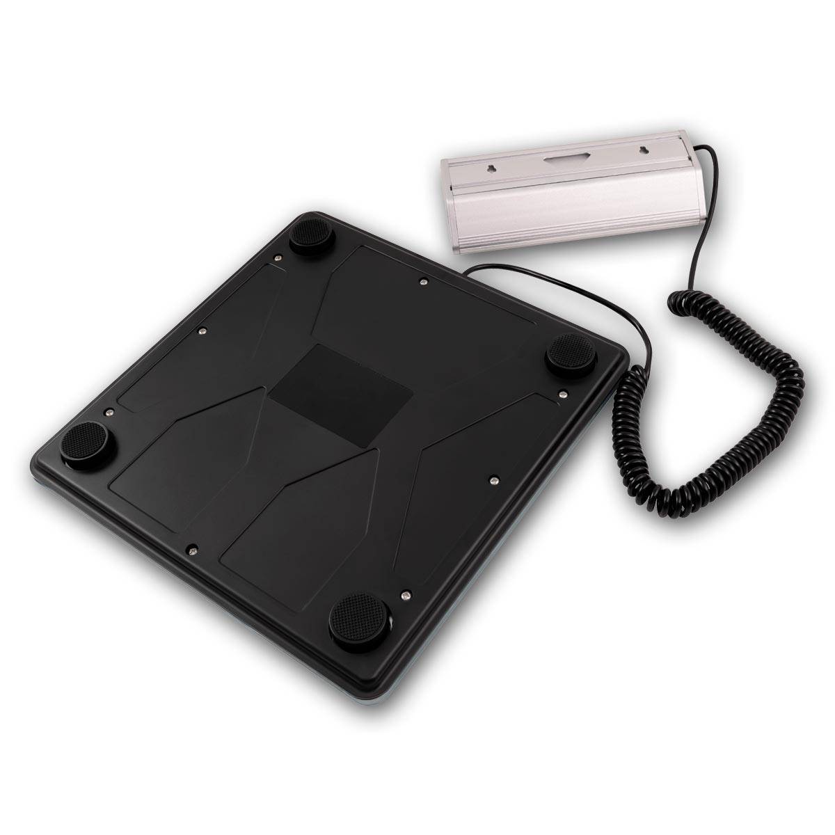 McPower Tischwaage, separate LCD-Anzeige, Tare, Zählfunktion, 27x27cm Edelstahl-Platte, bis 200 kg