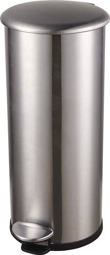 Tretabfallsammler Helit "the zinc" 30l D270xH623mm VA silber HELIT