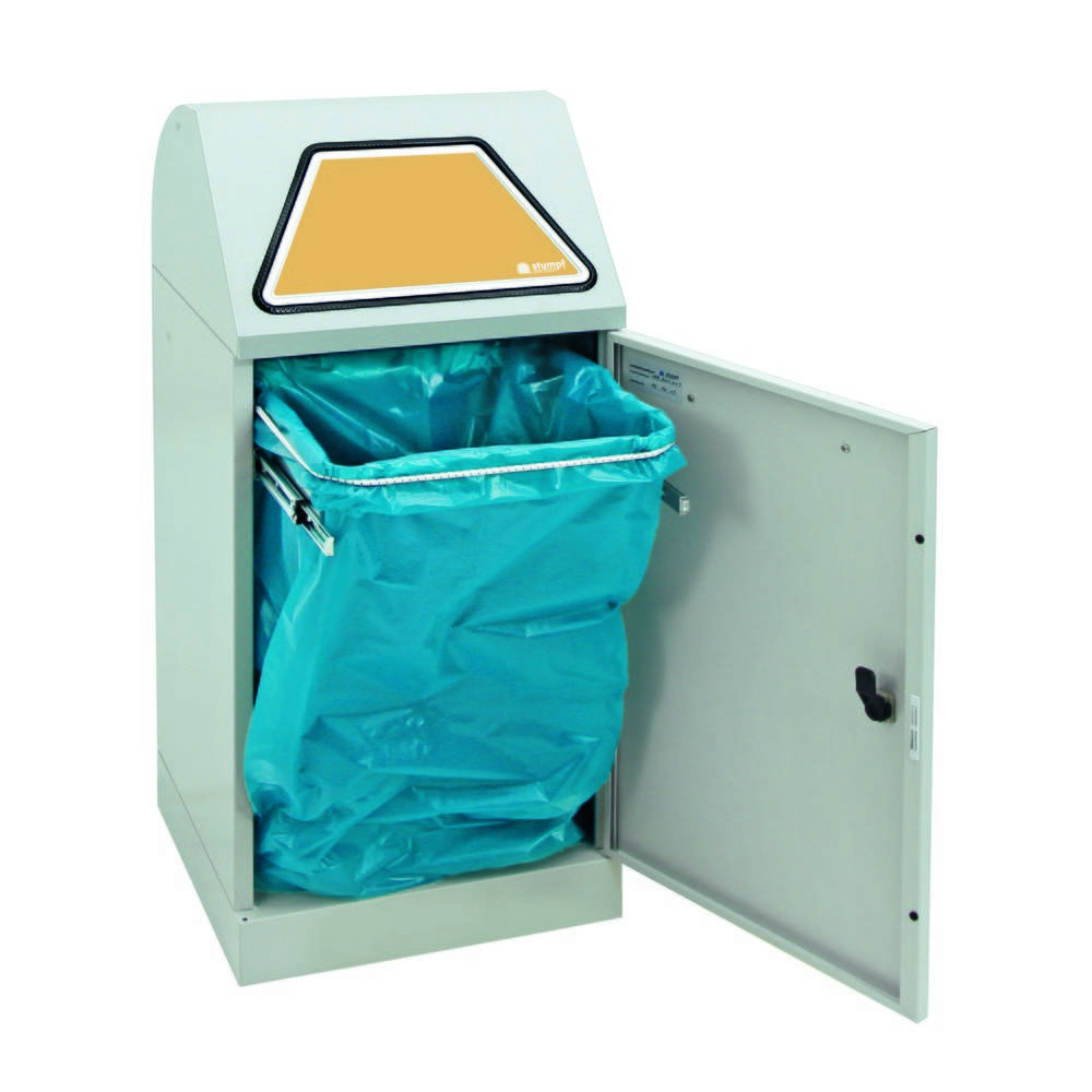 Wertstoffsammler 60l H900xB400xT380mm lichtgrau m.Müllsackhalter,o.Trethebel