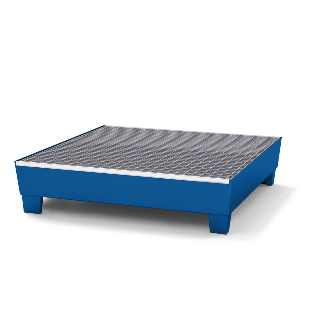 asecos® Auffangwanne aus Stahl, mit Fußkonstruktion, 4x 200 l