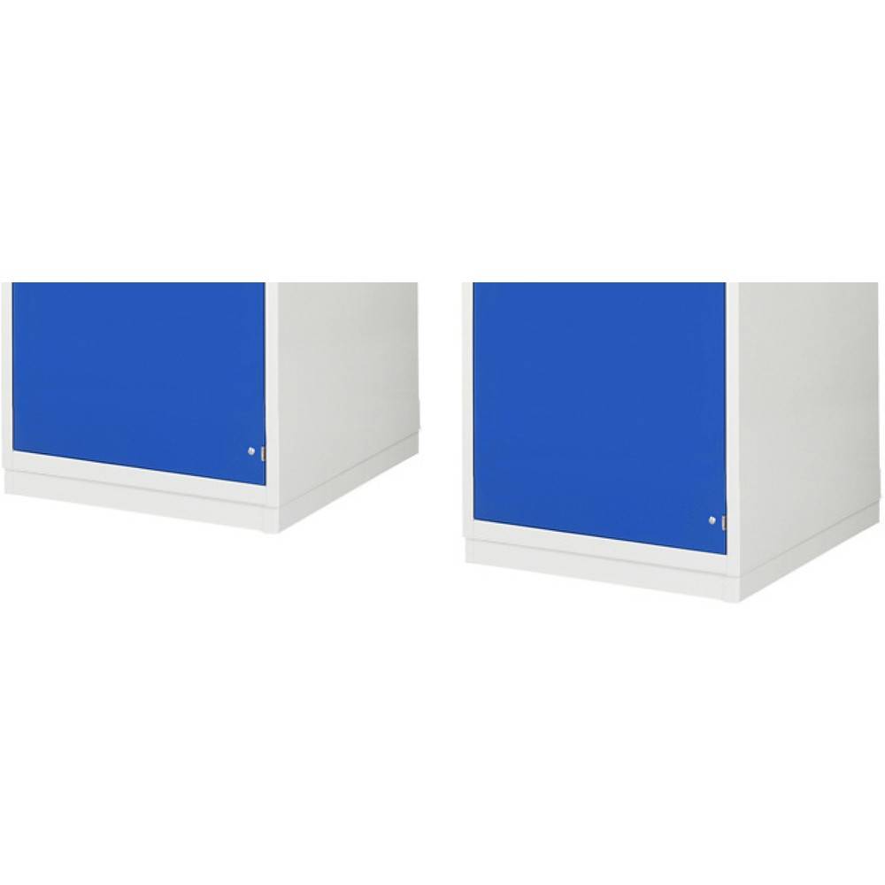 Gruppenwerkbank - Modell 497 BASIC, BxTxH 2700x2340x890 mm, Buche-Massiv Arbeitsplatte 40 mm, 30 Schubladen mit Ausz