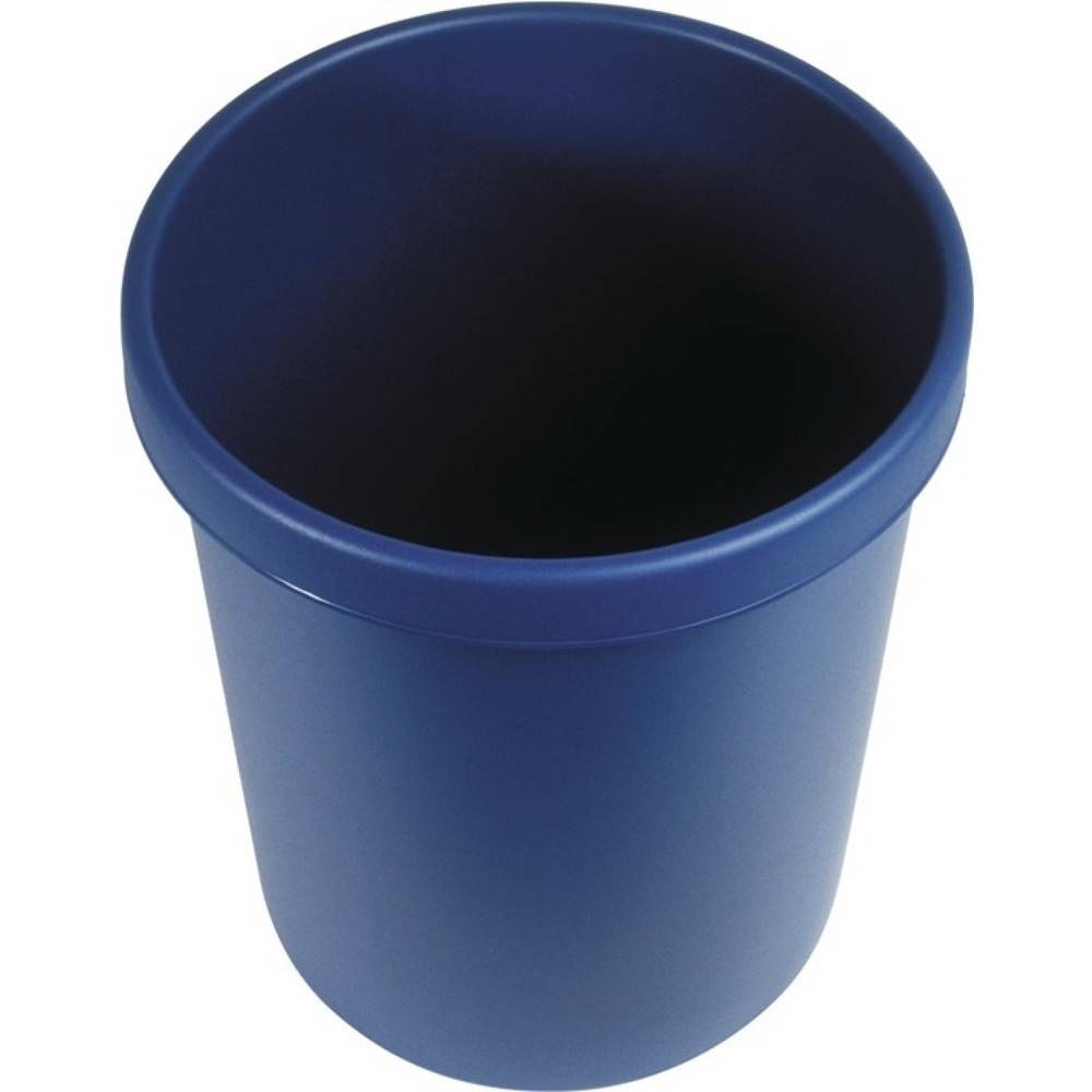 helit Papierkorb, Kunststoff, 18 l H331xØ315 mm mit Griffrand, blau