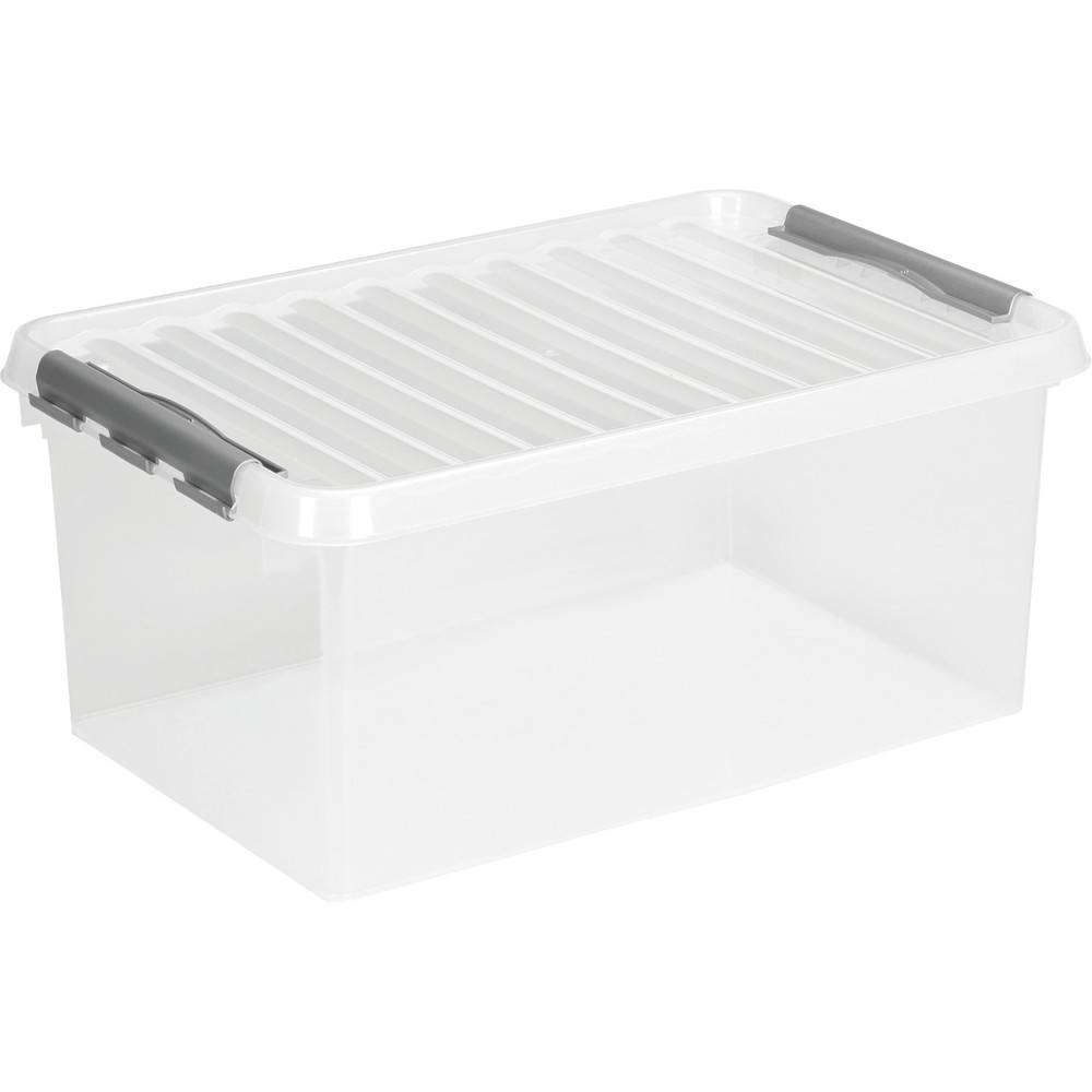 helit Aufbewahrungsbox "the q-line", mit Deckel, 45 Liter, transparent
