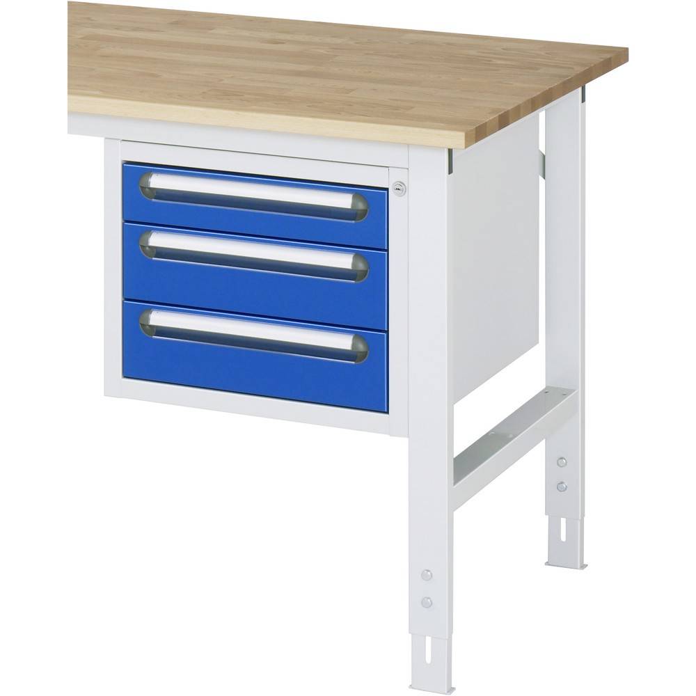 RAU Unterbaucontainer 480x600x395mm 3xSchublade l.gr/e.bl