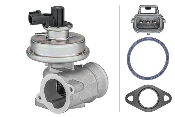 HELLA 6NU 010 171-251 AGR-Ventil - elektrisch-pneumatisch - 3-polig - mit Dichtungen