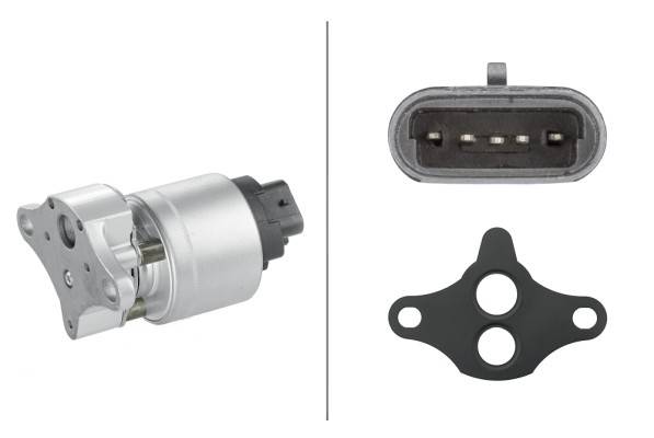 HELLA 6NU 010 171-341 AGR-Ventil - elektronisch - 5-polig - mit Dichtung