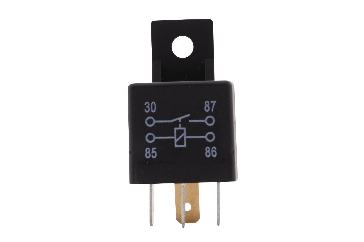 HELLA 4RA 965 400-071 12V Relais 4-polig Schwarz mit Halter, S1 Schaltbild - 1 Stück
