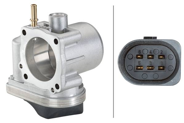 HELLA 8UK 007 623-361 Drosselklappenstutzen - elektronisch - ohne Dichtung