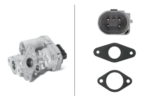 HELLA 6NU 010 171-461 AGR-Ventil - elektronisch - 5-polig - mit Dichtungen
