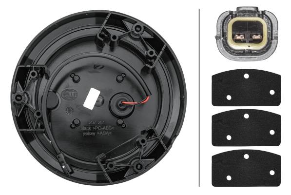 Blitz-Kennleuchte LED 130mm HELLA für DOOSAN