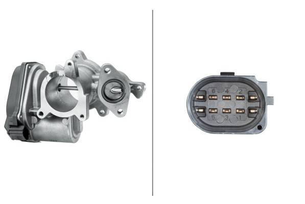 HELLA 6NU 010 171-291 AGR-Ventil - elektronisch - 6-polig - ohne Dichtung