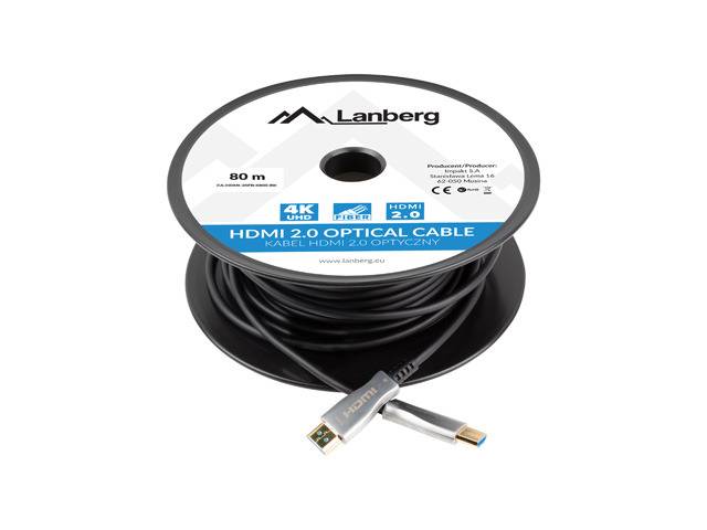 Lanberg Premium Hochgeschwindigkeit - HDMI-Kabel mit Ethernet - HDMI männlich zu HDMI männlich - 80